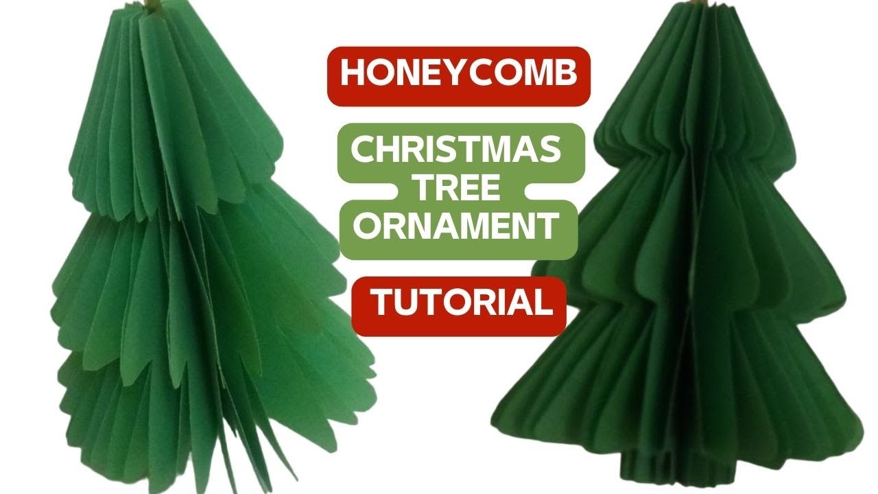 Декор новогодний Honeycomb tree из бумаги, 15 х 18 см, зеленый