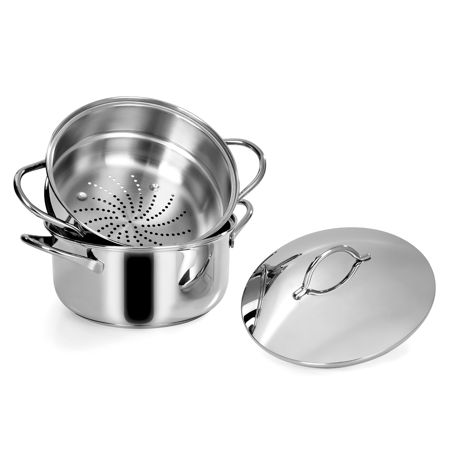 Пароварка с крышкой из нержавеющей стали Vapor Set Inox, 4.5 л, 24 см, стальной